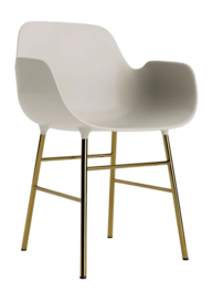Stoel Normann Copenhagen Form Armchair Brass Light Grey