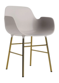 Stoel Normann Copenhagen Form Armchair Brass Warm Grey