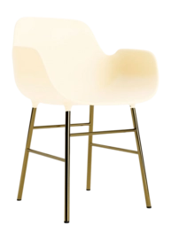 Stoel Normann Copenhagen Form Armchair Brass Cream