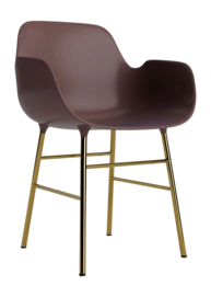 Stoel Normann Copenhagen Form Armchair Brass Brown