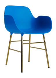 Stuhl Normann Copenhagen Form Armchair Bright Blue / Brass