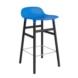 Barstoel Normann Copenhagen Form Barstool 65 cm Black Oak Bright Blue