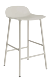 Barstoel Normann Copenhagen Form Barstool 65 cm Steel Light Grey
