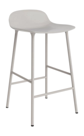 Barstoel Normann Copenhagen Form Barstool 65 cm Steel Warm Grey