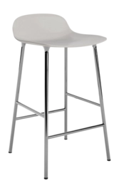 Barstoel Normann Copenhagen Form Barstool 65 cm Chrome Warm Grey