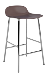 Barstoel Normann Copenhagen Form Barstool 65 cm Chrome Brown