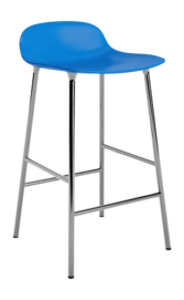 Barstoel Normann Copenhagen Form Barstool 65 cm Chrome Bright Blue