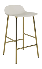 Barstoel Normann Copenhagen Form Barstool 65 cm Brass Light Grey