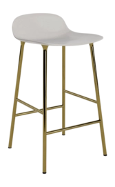Barstoel Normann Copenhagen Form Barstool 65 cm Brass Warm Grey