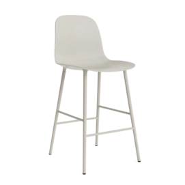 Barstoel Normann Copenhagen Form Bar Chair 65 cm Steel Light Grey