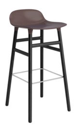 Barstoel Normann Copenhagen Form Barstool 75 cm Black Oak Brown