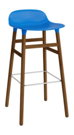 Barstoel Normann Copenhagen Form Barstool 75 cm Walnut Bright Blue