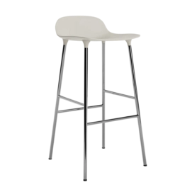 Barstoel Normann Copenhagen Form Barstool 75 cm Chrome Light Grey