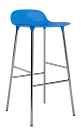 Barstoel Normann Copenhagen Form Barstool 75 cm Chrome Bright Blue
