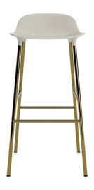 Barstoel Normann Copenhagen Form Barstool 75 cm Brass Light Grey