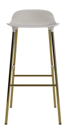 Barstoel Normann Copenhagen Form Barstool 75 cm Brass Warm Grey