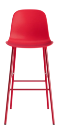 Barstoel Normann Copenhagen Form Bar Chair 75 cm Steel Bright Red