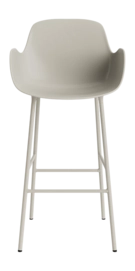 Barstoel Normann Copenhagen Form Bar Armchair 75 cm Steel Light Grey