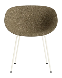 Stoel Normann Copenhagen Mat Armchair Cream Steel Seaweed