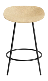 Barstoel Normann Copenhagen Mat Barstool 65 cm Black Steel Hemp