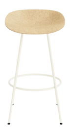 Barstoel Normann Copenhagen Mat Barstool 75 cm Cream Steel Hemp
