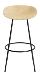 Barstoel Normann Copenhagen Mat Barstool 75 cm Black Steel Hemp
