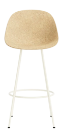 Barstoel Normann Copenhagen Mat Bar Chair 75 cm Cream Steel Hemp