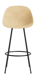 Barstoel Normann Copenhagen Mat Bar Chair 75 cm Black Steel Hemp