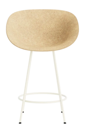 Barstoel Normann Copenhagen Mat Bar Armchair 65 cm Cream Steel Hemp