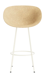 Barstoel Normann Copenhagen Mat Bar Armchair 75 cm Cream Steel Hemp