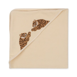 Poncho Konges Sløjd Terry Towel Embroidery Gots Kinder Tiger