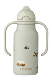 Thermosfles Liewood Kimmie Bottle Vehicles / Dove Blue 250ml
