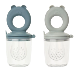 Fruitspeen Liewood Miranda Bear Shape Food Feeder Whale Blue / Dove Blue (Set van 2)