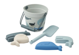 Speelgoed Dante Whales Beach Set Liewood Whales / Cloud Blue