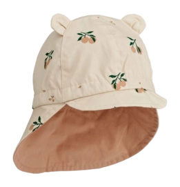 Kappe Liewood Gorm Reversible Sun Hat With Ears Peach Seashell Muschel Pale Tuscany 6/9 M