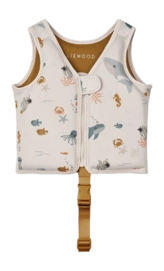Schwimmweste Liewood Play Time Kinder Sea Creature / Golden Caramel (2-3 Jahre, 19-30kg)