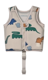 Kinder Zwemvest Liewood Dove Dinosaurs Mist 1-2 Jaar