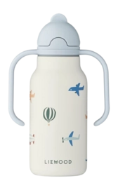 Wasserflasche Liewood Kimmie Water Bottle 250 ml Kinder Aviator / Ecru / Light Blue