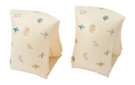 Zwembandje Liewood Shirley Printed Swim Wings Aviator Ecru 15/30 KG