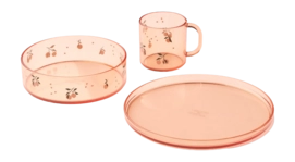 Serviesset Liewood Siva Printed Tritan Kinder Peach / Toscany Rose