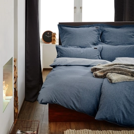 Bettwäsche s.Oliver Chambray Premium Blau Baumwolle