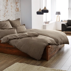 Bettwäsche s.Oliver Chambray Premium Braun Baumwolle