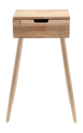 Side Table Villa Collection Ebern White Washed 30 x 40 x 80 cm 25