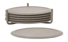 Onderzetter Zone Denmark Singles Taupe 11 cm (6-delig)