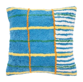 Sierkussen Villa Collection Styles Blue Yellow Offwhite Green 45 x 45 cm