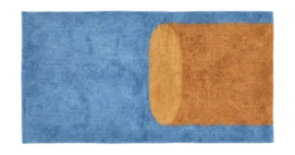 Vloerkleed Villa Collection Styles Blue Amber 70 x 140 cm