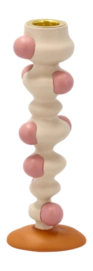 Candle Holder Villa Collection Blobs Styles Offwhite Rose 18 cm