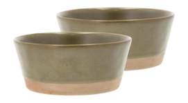 Bol Villa Collection Evig Brown 15 x 6,5 cm (Lot de 2)