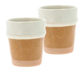Espresso Mug Villa Collection Eternal Amber Cream 10 cl (Set of 2) 25