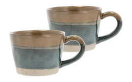 Mok Villa Collection Evig Blue Brown 0,3 L (Set van 2)